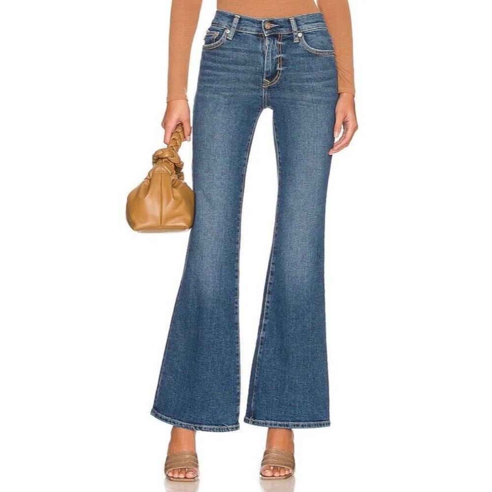 Revolve Lovers and Friends River Low Rise Ultra Flare Jean Women's 30 Blue